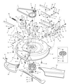 Mower Housing Diagram and Parts List for 309007X8B 2005 Briggs and Stratton Lawn Tractor